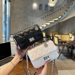 Túi Chanel Black Silver Size 20 Màu Đen Trắng